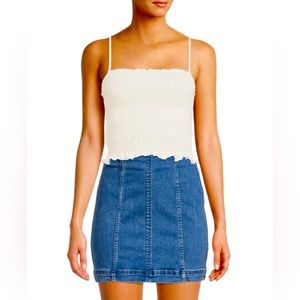 BCBGENERATION Shirred Crop Top NWT